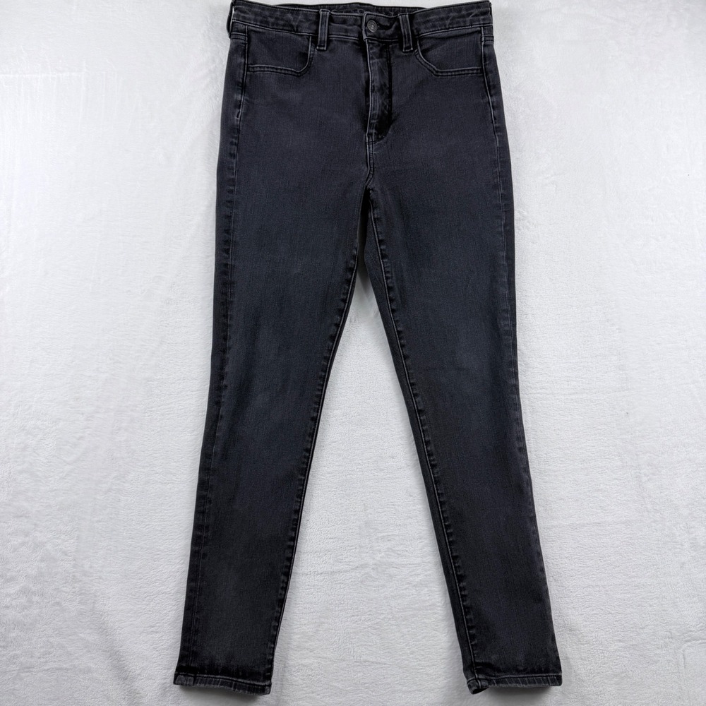 American Eagle Dream Jean Super High Rise Jegging Womens 10 Black Stretch